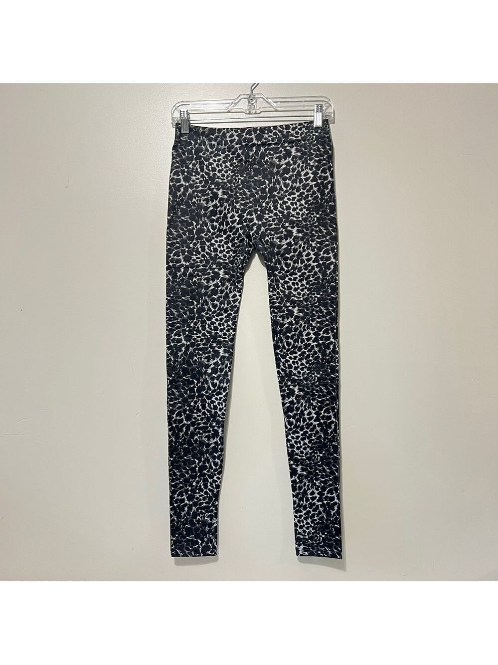 Dex Leopard Print Fleece Lined Leggings High Rise Chic Athleisure Pants Large
